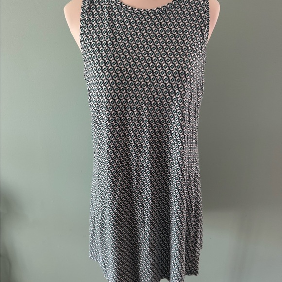 LOFT Black and White Sleeveless Scoop Neck Sundress Size LP - Picture 1 of 5